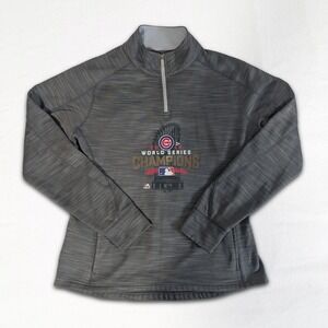 Majestic Chicago Cubs 2016 World Series Champions Therma Base 1/4 Zip Pullover L